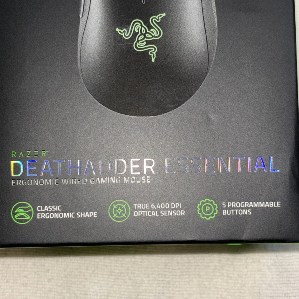 Razor  DeathAdder Essential Wired Gaming Mouse Optical Sensor 6400 DPI Sealed - Image 2 of 4
