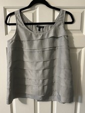 Eileen Fisher Women's Gray 100 Silk Tank Size Small