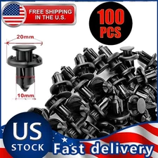 100Pcs Bumper Clips 10mm Hood Fender Push Rivets Retainer Fasteners For Honda US