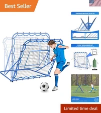Soccer Rebounder Net, Quick-Switch Angle Soccer Training for Control, Passing...