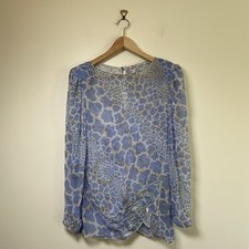 Vintage Sheer Blouse with Sequin and Glitter Detail