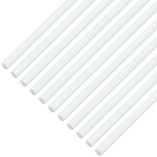 30 PCS White Round ABS Plastic Rod 4mm x 9.8 Inch Styrene Bar For DIY Model