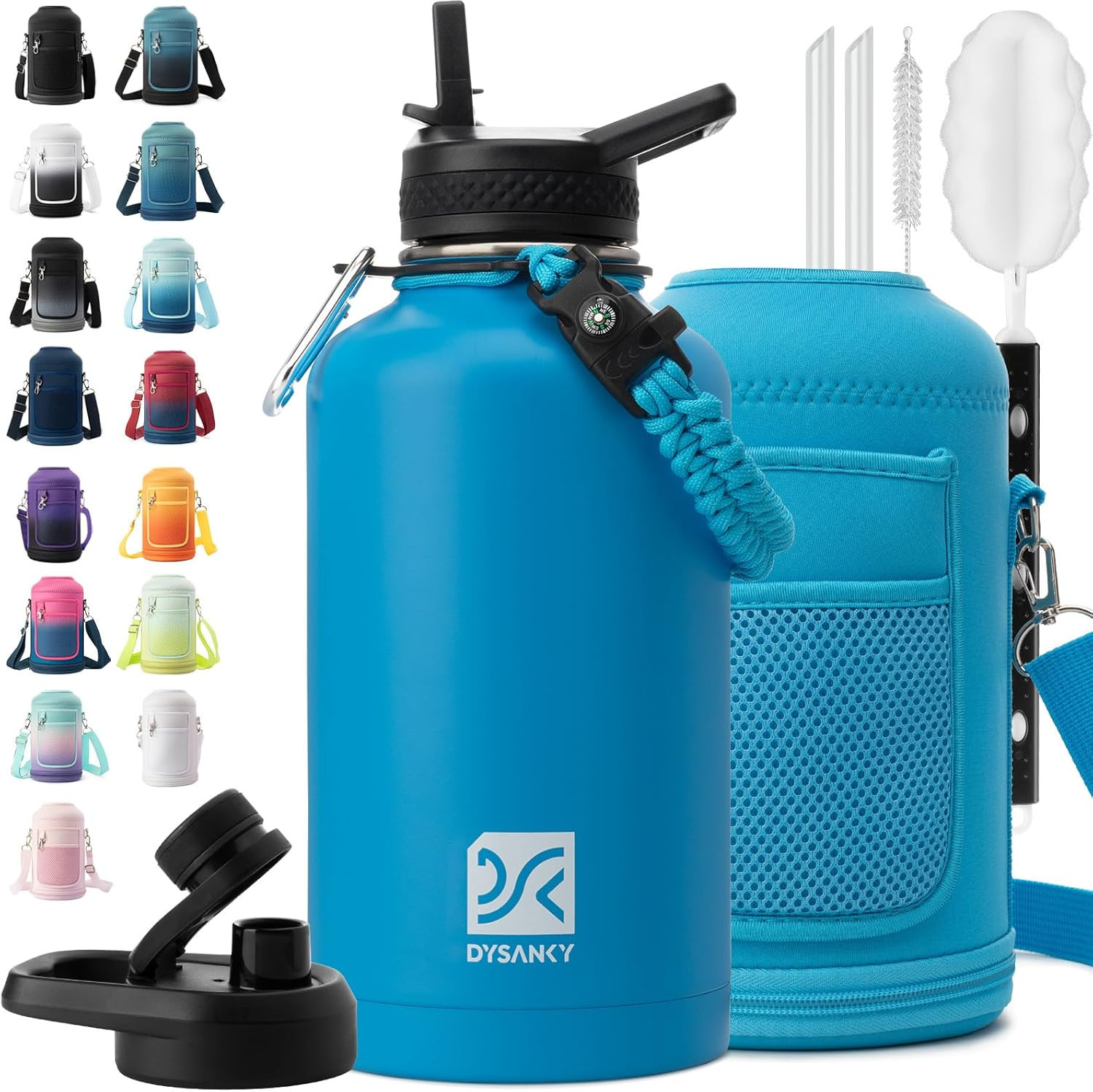 With Straw And Strap For Gym Travel And Adventures