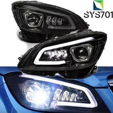 For Mercedes Benz C Class 2008 2009 2010 2011 Driver & Passenger LED  Headlights