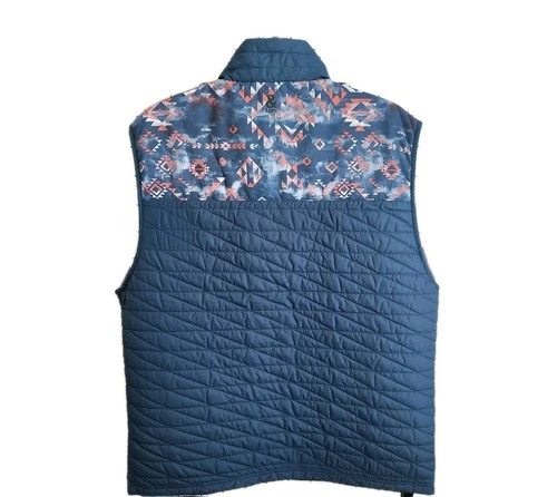 &Lore By Tahoe River Men's Large Quilted Vest  Full Zip Blue Sleeveless Jacket  image 2