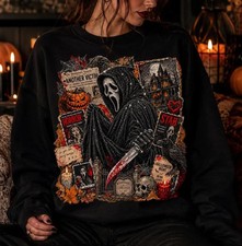 Halloween Horror Sweatshirt Scary Mask Spooky Slasher