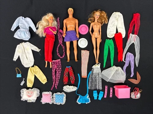 New ListingVintage & Modern Barbie Ken Clothes Accessories Lot 36 Pcs 80s 90s Modern Clone