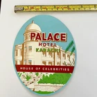 Old luggage / hotel label Palace Hotel Karachi Pakistan