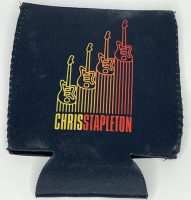 Chris Stapleton Coozie Koozie Four Guitars In a Gradient Of Colors Yellow To Red