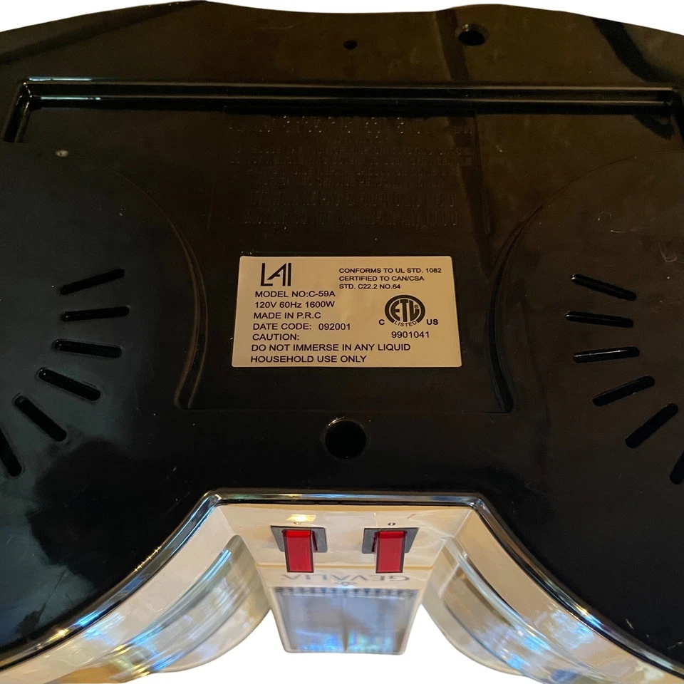 GEVALIA 12 Cup Dual Coffee Maker Model C59A White 1600W 120V - Image 4 of 4