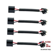 4Pcs 9003 H4 Female to Male Headlight Bulb Socket Adapter Wiring Harness