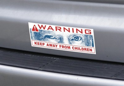 WARNING! Keep Away From Children - Anti Trump, Epstein, GOP Vinyl Bumper Sticker