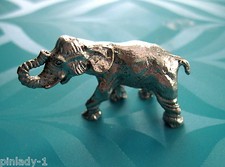 Elephant figurine , mini statue GIFT BOXED made in USA