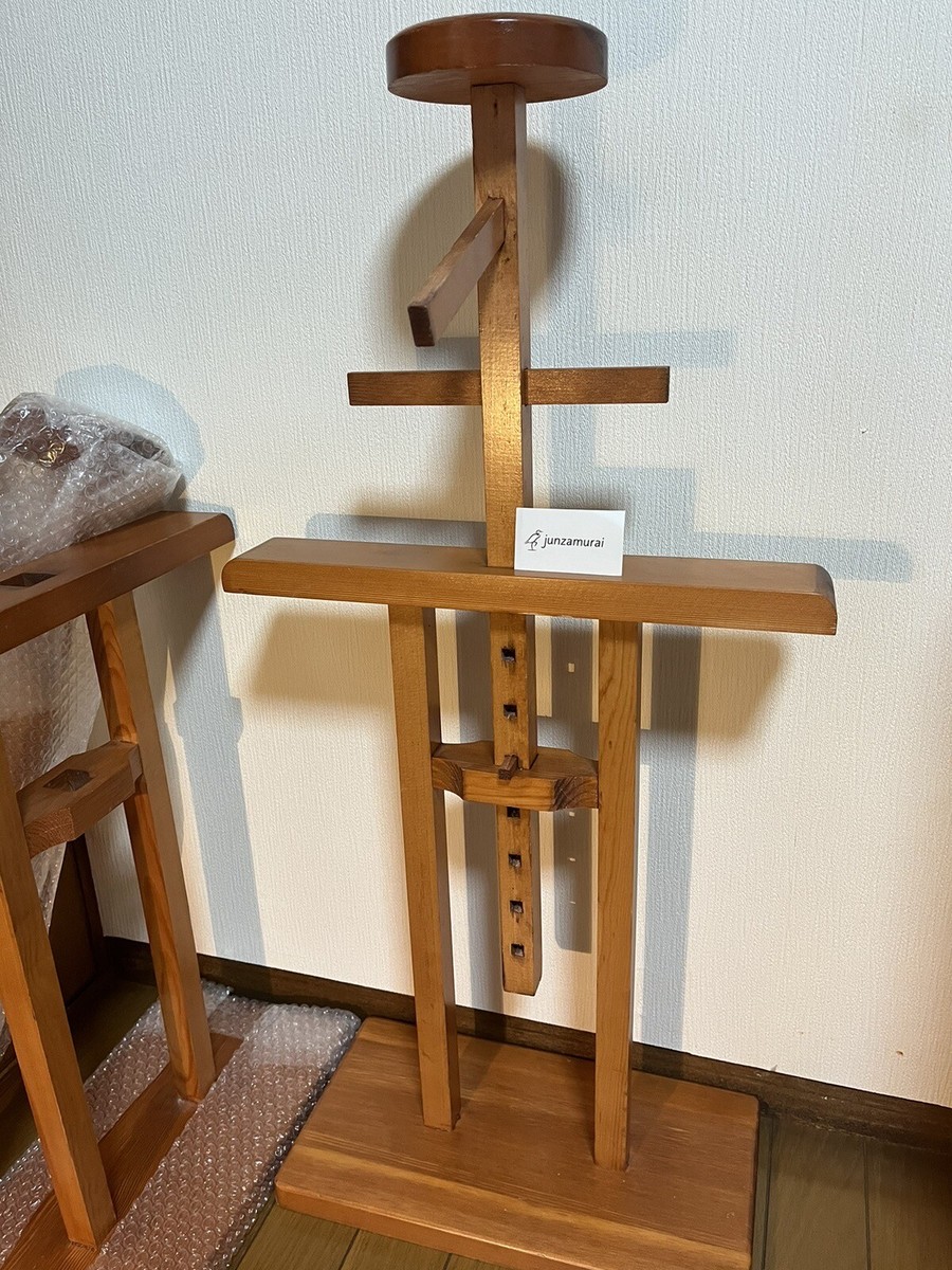 2set Wooden Stand Yoroi Kabuto Display Jinbaori Life Size