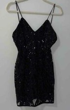 Tobi black sequin body con dress - Small