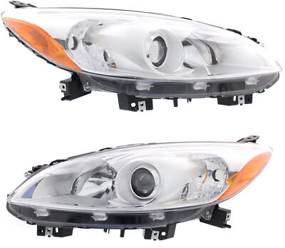  Driver and Passenger Side Headlight For Mazda 5 2012-2017 CAPA