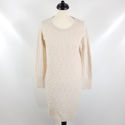 Hugo Boss Orange 100 Wolle Strickkleid Damen M Beige Sweater Kleid Grobstrick Ebay