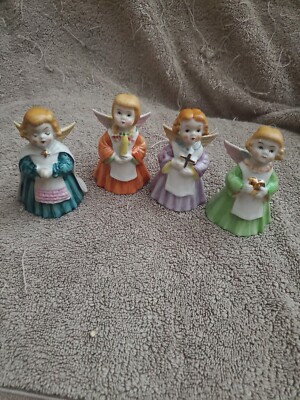 Vintage Christmas Angels Set of 4 Made in Japan CME