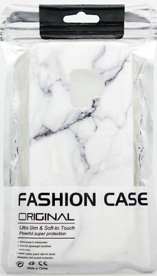 Samsung S9 Original Ultra Slim & Soft-to Touch Fashion Case White Granite