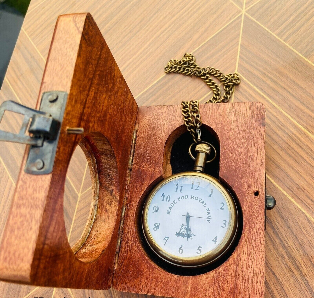 Antique Brass Pocket Watch Nautical Vintage Watch Gift For Men Women Old  People