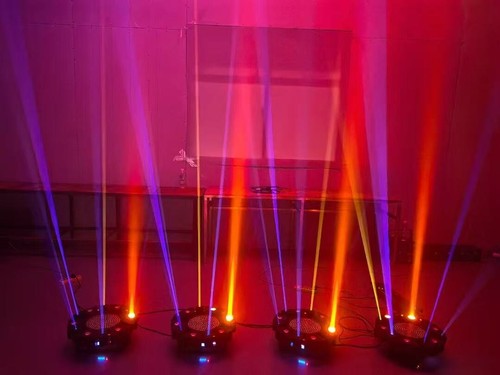 6 Occhi Full Color Luce Laser Senza Fine 360 Gradi Cerchio Strobo per Luce Matrimonio - Foto 10 di 13