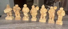 Vintage- Hand Carved Wooden Band Musicians By L.E.W. 1978 O.O.A.K.