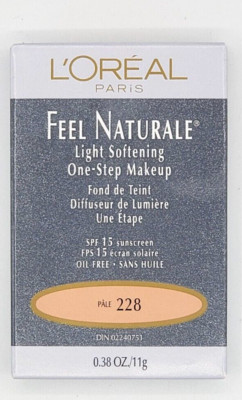 NEW L'OREAL FEEL NATURALE LIGHT SOFTENING ONE STEP MAKEUP- 228 PALE