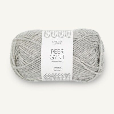 PEER GYNT von SANDNES GARN - LYS GRÅMELERT (1032) - 50 g / ca. 91 m Wolle