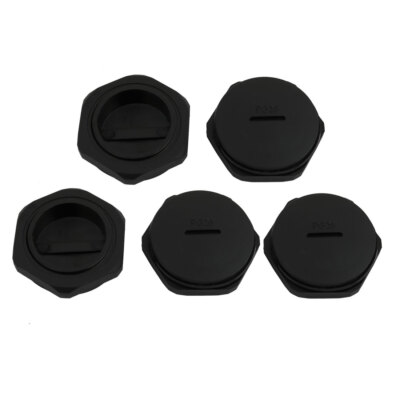 5stk PG29 Nylon Stecker Gewinde Kabelverschraubung Endkappe Abdeckung Schwarz