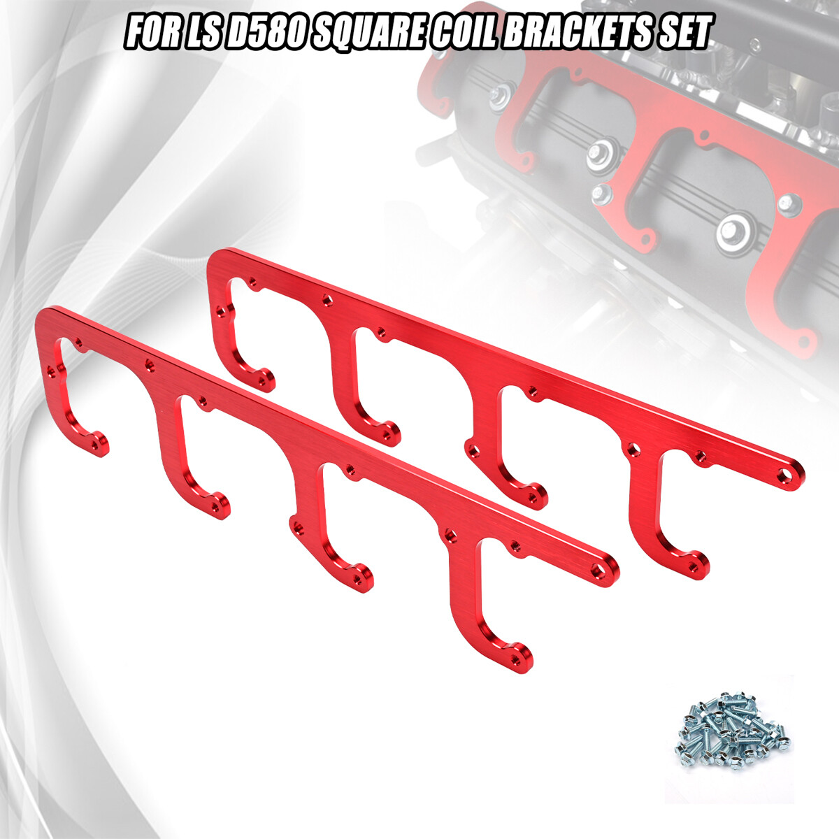 2PCS For LS Billet Coil Bracket Set LS1 D580 coils only) Aluminum US eBay