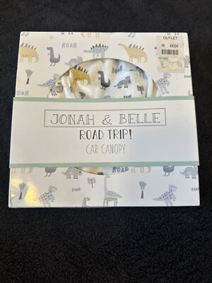 New Jonah & Belle Road Trip Car Canopy-Roar Dinosaurs-Style # BCT453  Baby Gift