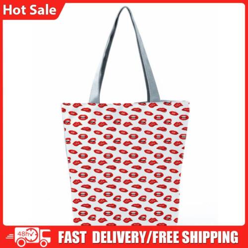 Red lips Printed large-capacity one-shoulder handbag - Picture 1 of 1