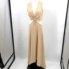 Shein Cut Out Sleeveless Maxi Dress Size 8/10 Textured Fabric