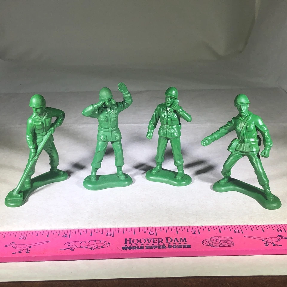 Disney's Toy Story 1995 4 verde ejército hombres Burger King niños comida juguete premio Foto 3 de 4