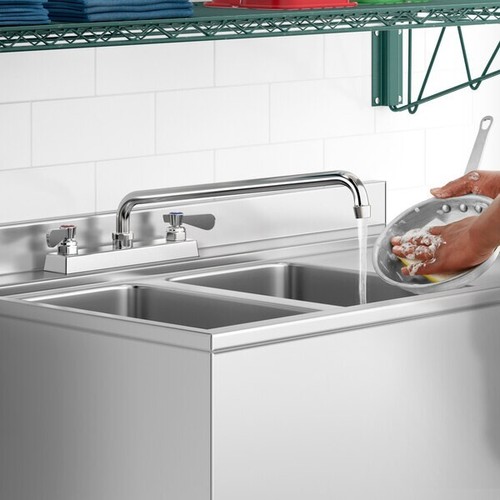 Commercial Kitchens Deck-Mounted Faucet with 8" Center and 16" Swing Spout - Picture 7 of 8