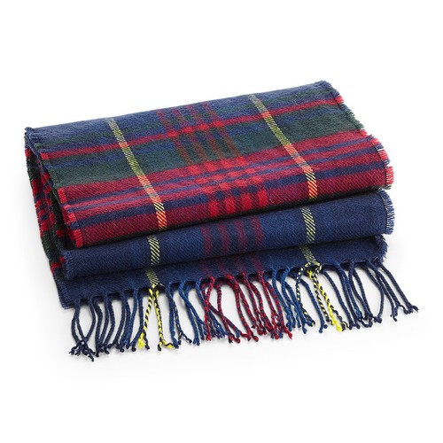 a cuadros clásica Beechfield bufanda patrón de capa de tartán bufandas borla escoceses (B489) | eBay