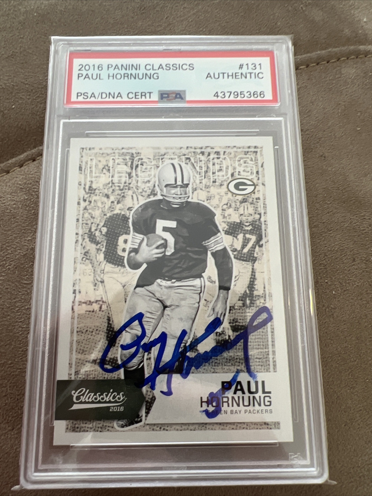 Paul Hornung Autographed Signed 2016 Classics PSA 