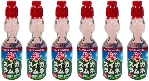 Japanese Ramune HATA Soda Watermelon Fizzy Pop Fruits Drink Candy Sweet 200ml