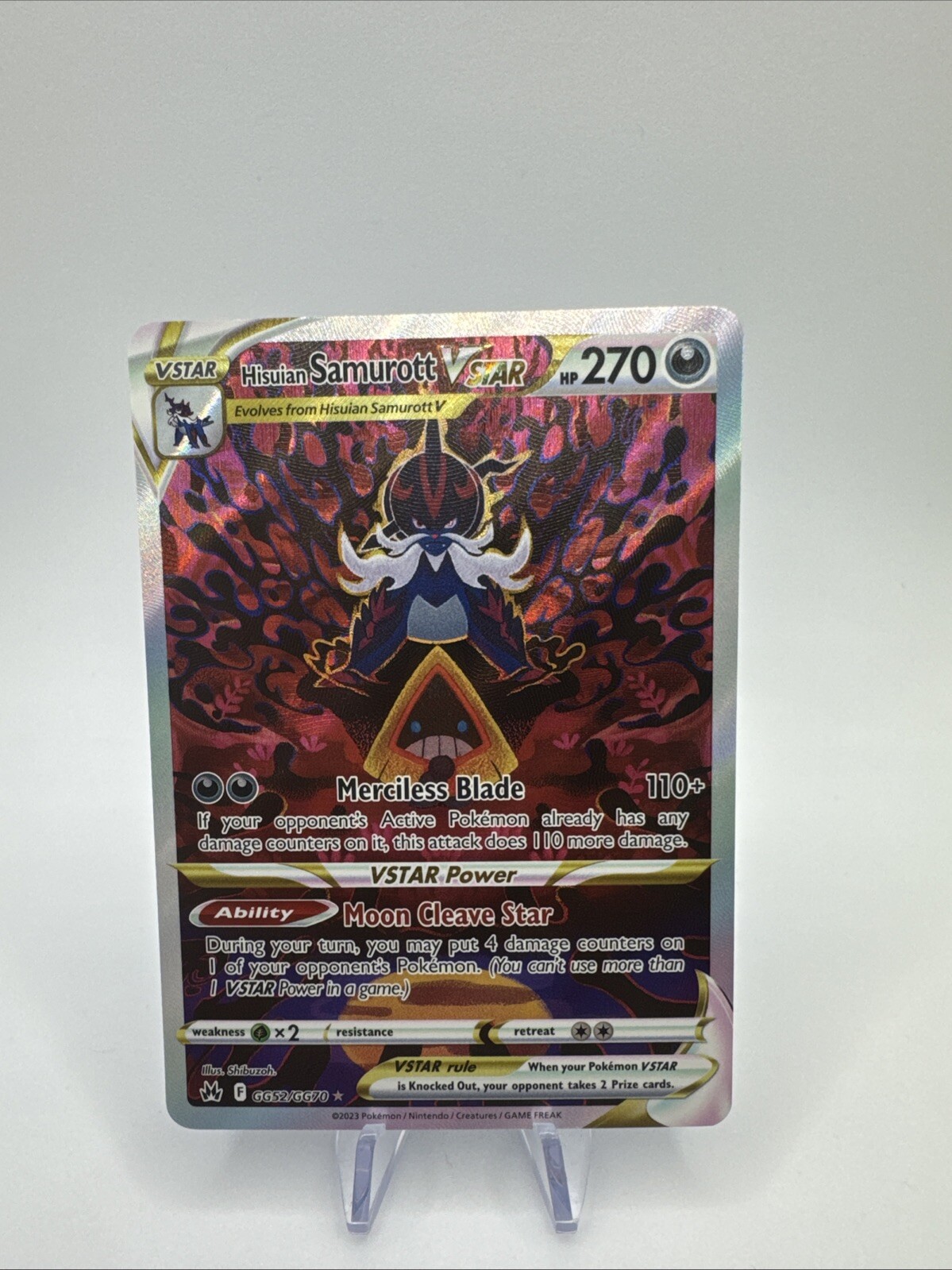 Hisuian Samurott VSTAR - GG52/GG70 - Crown Zenith - Galarian Gallery - NM