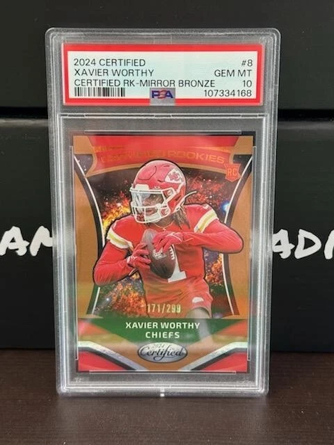 Xavier Worthy Panini Certified Rookies #8 Bronze Mirror
