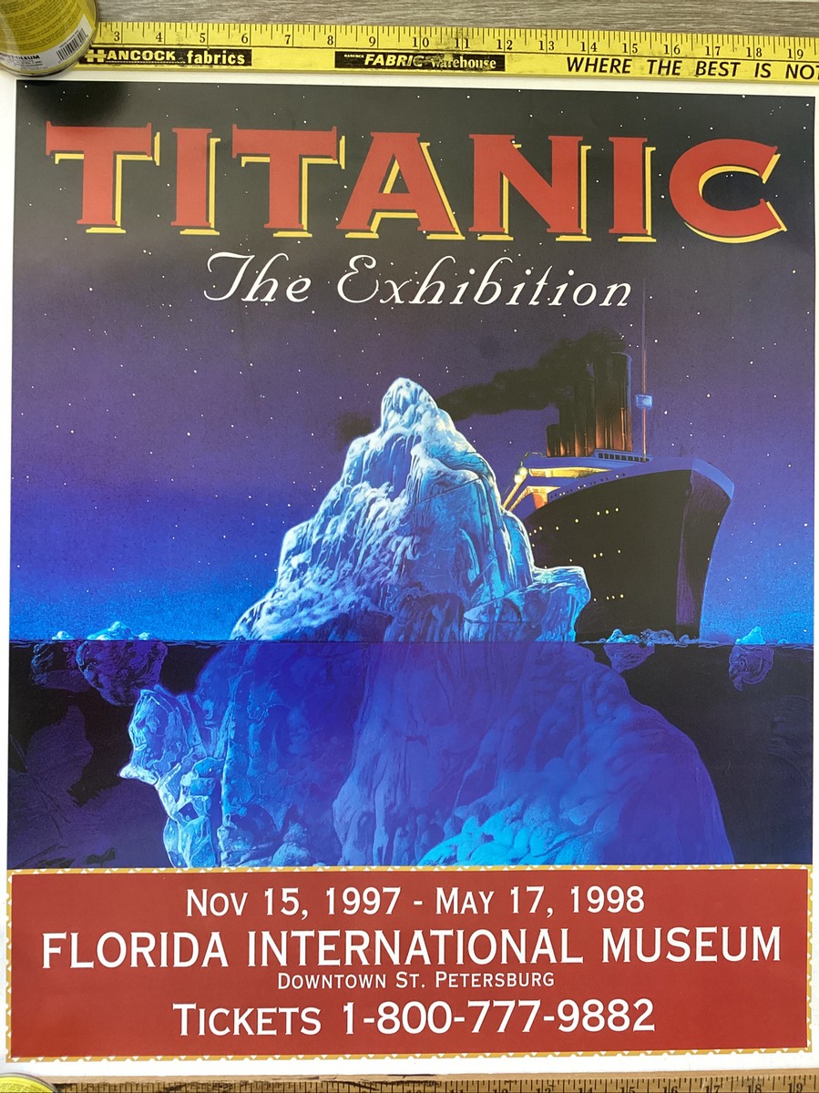 TITANIC The Exhibition ポスター額入り TITANIC THE EXHIBITION POSTER 20”X 24” FLORIDA INTERNATIONAL