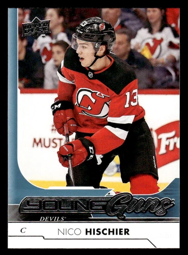 Nico Hischier 2017-18 Upper Deck #201 Young Guns Rookie (b)