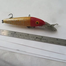 FISHING LURE CISCO KID 3¼"  MINNOW REDHEAD & WHITE GLITTER
