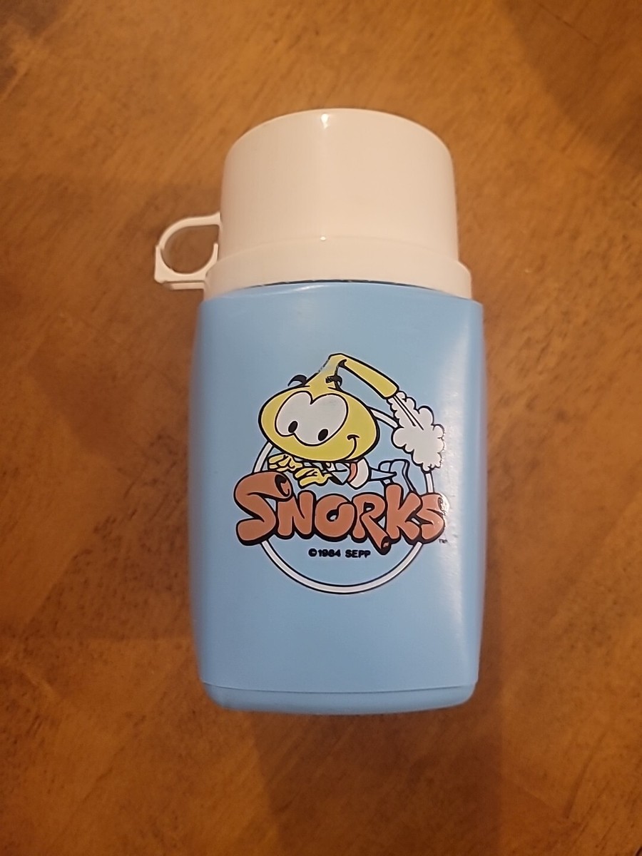 The Snorks Hanna Barbera Thermos Only With top Cup And Straw Lid 