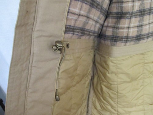 L.L. Bean Mens Hooded Coat Jacket Large Khaki Brown Fully Lined & Insulated - Picture 7 of 11