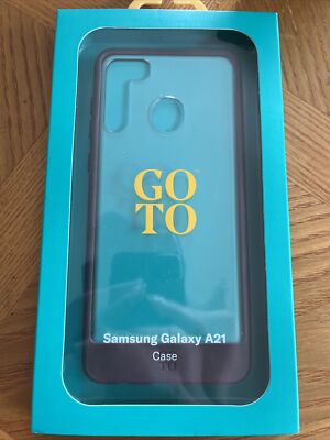 Go To phone case for Samsung Galaxy A21 Black And Clear Cover Slim Design