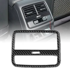 Gloss Real Carbon Fiber Interior Rear Air Vent Outlet Trim Fits 17-24 A4 S4