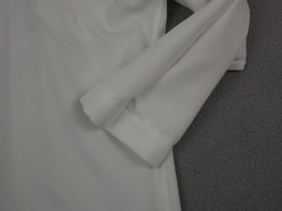 Vintage US Navy Mens Shirt Sailor Cracker Jack Large White Uniform Flap Collar - Image 3 of 4