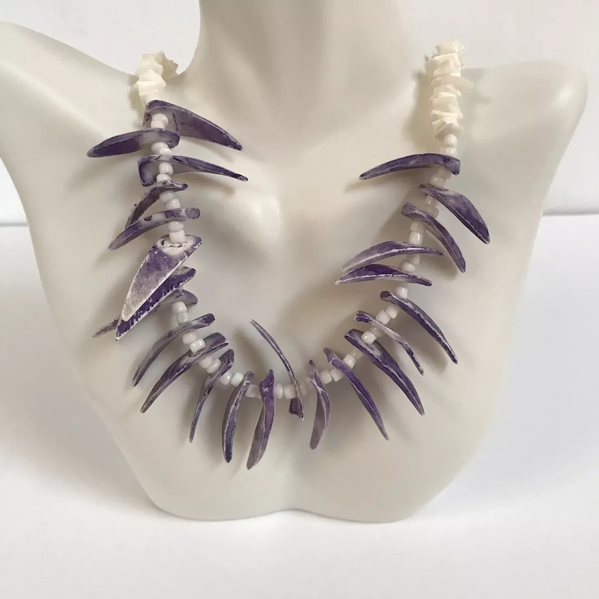 Purple puka on sale shell necklace