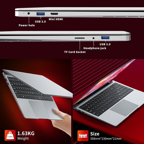 Pc portatile 15,6" Celeron N4000, Ram 8gb lpddr4, 256ssd, schermo FHD IPS - Foto 5 di 7